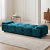 Melon Velvet 5 Feet Ottoman Bench in T Blue  Color