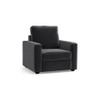 Apollo Compact Sofa Set (Colour : Pebble Grey, Cushion : Soft, Back Type : High Back, Seater : 3+1+1)
