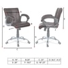Liieancoinn Mid Back Executive Chair in Brown Colour