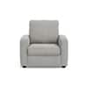 Apollo Compact High Back 1 Seater Fabric Sofa in Vapour Grey Colour