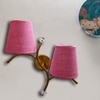 Devansh Metal Electric Wall Light in Gold Colour with Pink Shade Count of 2 Lights