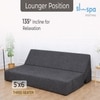 Sleep Spa Foldable 3 Seater Double Foam Fold Out Sofa Cum Bed in Dark Grey Colour