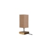 Faulkner Beige Jute table lamp with Square Natural Wood Base