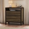 Masai Solid Wood Chest Of Drawers In American Walnut Finish With 2 Tone Finish
