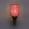 Devansh Metal Electric Wall Light in Antique Gold Colour with Maroon Shade Count of 1 Light