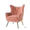 Dawson Solid Wood Accent Chair in Pink Colour