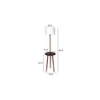 Ocean White Cotton Floor Lamp with Solid Wood