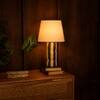 Saguaro Handicrafted Table Lamp in Green and White Colour