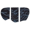 Charcoal Blue Abstract Wool Silk Handmade Wall Art 5 x 3 Feet 3 Panel Set