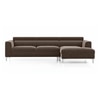 Chelsea Right Aligned 3 Seater Sectional Fabric Sofa in Daschund Brown Colour