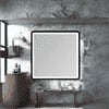Modern Square Wall LED Mirror with Anodized Aluminum Frame Rose Gold Matte Black Brushed Silver