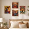 The Castle Decor Madhubani Art Wall Painting Set of 4