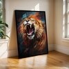 The Castle Decor Abstract Tiger Wall Art Framed Painting 20x30 Inch