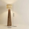 Boho Beige Jute Floor Lamp with Beige Jute Base