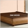 Elowen Softline Queen Size Bed in velvet With Oak wood Frame & Hydraulic Storage