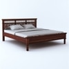 Miraya Solid Wood King Size Non Storage Bed In Teak Finish