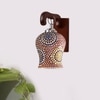 Devansh Solid Wood Electric Wall Light in Brown Colour with Multi Shade Count of 1 Light