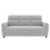 Alvaro Velvet 3 Seater Sofa Grey Color