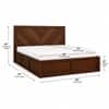 Vanya Solid Wood Compact Queen Bed Hydraulic Storage Provincial Teak Finish Mattress 60 x 72 Inches