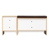 Trudo Modular Shoe Cabinet Combo with 12 Pair Seat Cabinet & 6 Pair Cabinet – Modular Shoe Storage Solution