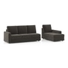 Apollo Sofa (Colour : Smoke, Cushion : Soft, Back Type : High Back, Seating Capacity : Right Aligned 3 Seater + Right Aligned Chaise)