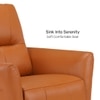 Orchard One Seater Motorized Leather Recliner in Savana Tan Brown Colour