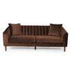 Mid Century Fabric Sofa (Brown Velvet)