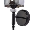 Eliante Modern Wall Lights Mild Steel & Glass Material Glossy Black & Smoky Finish