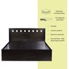 Erinnyes Engineered Wood Queen  Size Bed With Box Storage (Walnut Finish)