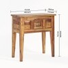 Mko Solid Wood Console Table in Teak Finish