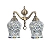 Devansh Metal Electric Wall Light in Multi Colour with Multi Shade Count of 2 Lights
