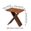 Ikiriya Sheesham Wood Contemporary Side Table in Natural Teak Finish