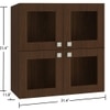 Romano Wall Mounted Glass Display Cabinet in Coffee Walnut Colour