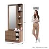 Hexa Red Wooden Dressing Table in Flower Wenge Colour