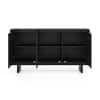 Elios Solid Wood Sideboard in Gold Ripple and Black Brushed Finish