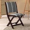 Bellucci Accent Chair in Mahogany Finish (Black & White Colour)