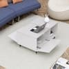 Hexa Engineered Wood Center Table With Storage And Open Rack In Frosty White