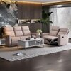 Canyon Two Seater Manual Fabric Recliner in Greige Beige Colour