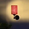 Devansh Metal Electric Wall Light in Black Colour with Maroon Shade Count of 1 Light