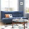 Palermo 3 Seater Click Clack Sofa cum Bed In Midnight Indigo Blue Colour