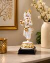 Devotional Murli Manohar Krishna Statue in White Colour