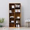 Hexa Engineered Wood Bookshelf Multipurpose Storage Rack in Giant Wood and Slate Grey Colour