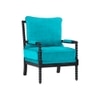 Luxe Linen Fabric Lounge Chair- Teal