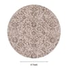 Neulooms Handloom Knotted Reversible Flatweave Round Rug Chocolate Brown or Ivory 4ft