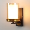 Eliante Modern Wall Lights Mild Steel & Glass Material Antique, Brown & Champaign Finish