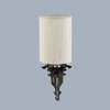 Devansh Metal Electric Wall Light in Antique Gold Colour with off-white Shade Count of 1 Light