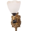 Eliante Modern Wall Lights Mild Steel & Glass Material Antique & Gold, White Finish
