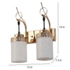 Eliante Modern Wall Lights Mild Steel & Glass Material Gold & White Finish