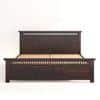 Madhvi Solid Wood King Size Bed Without Storage Bed In Walnut Finish