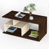 BLUEWUD Smohn Engineered Wood Coffee Center Sofa Tea/Teapoy Console Table for Sofa Set Living Room Home Hall (Brown Maple & Beige)